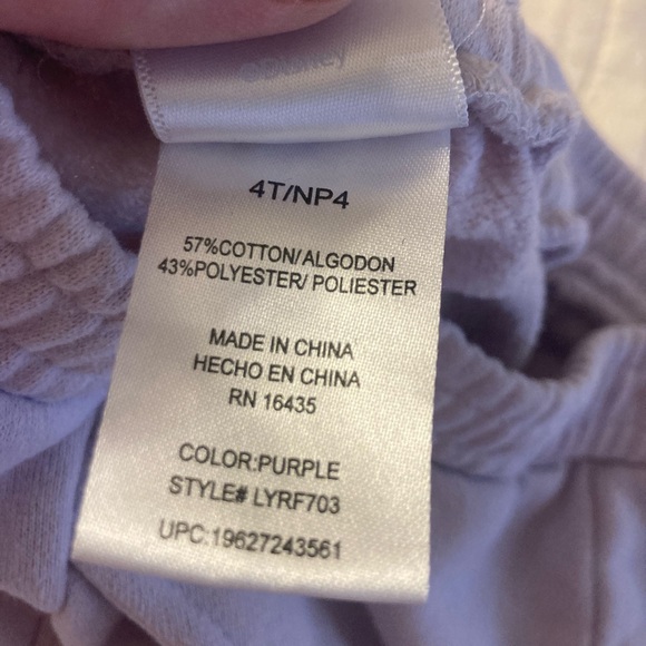 Christmas sale! Girls Purple Disney Frozen Sweat Suit Set - Picture 6 of 8